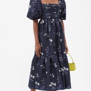 Self-Portrait Navy Floral Dress